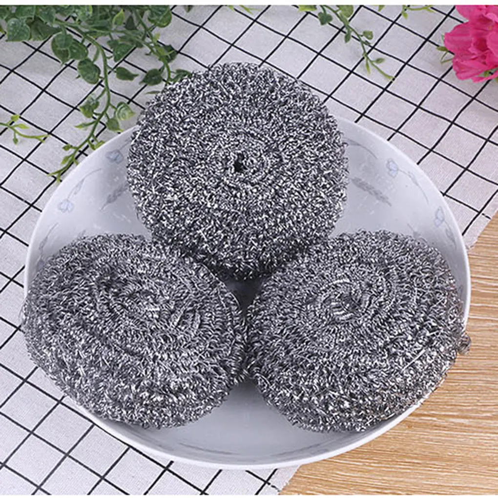 

12 Pcs Stainless Steel Mesh Wire Scourer Large Size Ball Brushes Pan Pot Dish Cleaner Scrubber Kitchen
