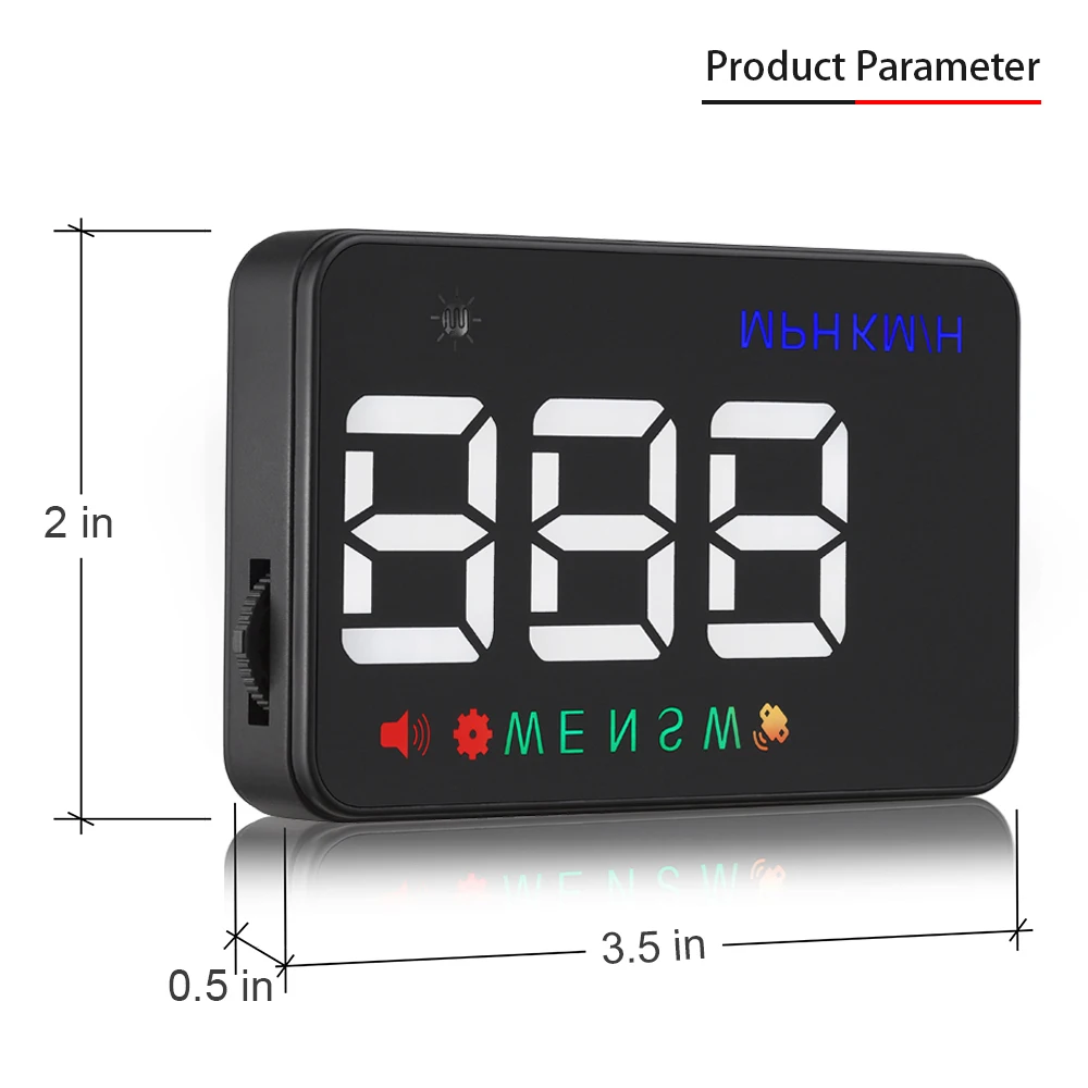 A5 gps HUD Дисплей км/ч миль/ч цифровой Скорость ometer Скорость Предупреждение сигнализации автомобильные аксессуары