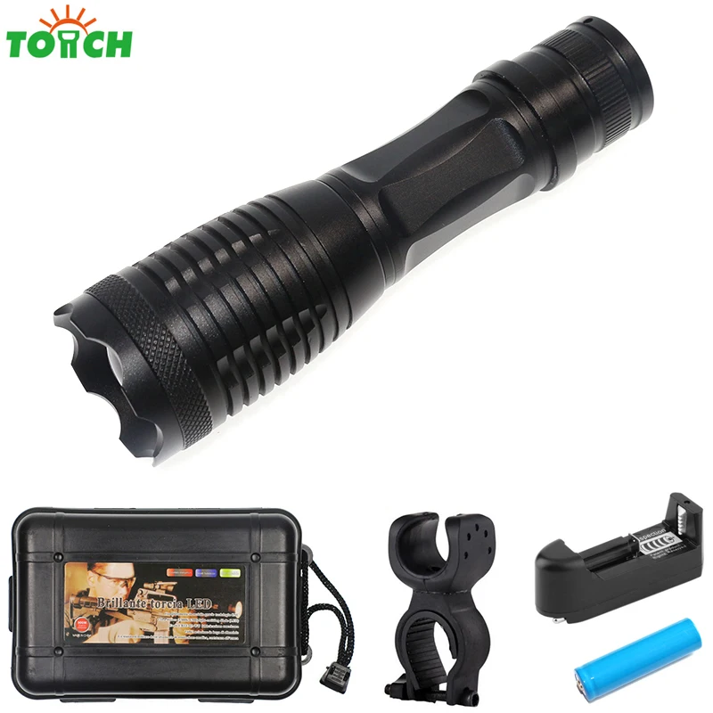 

Waterproof CREE XM-L T6 3800 Lumen Torch Tactical Flashlight 5-modes LED Cycling Bike Bicycle Front Head Light with clamp