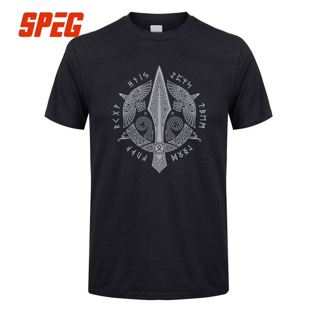 Gungnir Vikings font b Men b font 100 Cotton font b Men b font Slim Fit