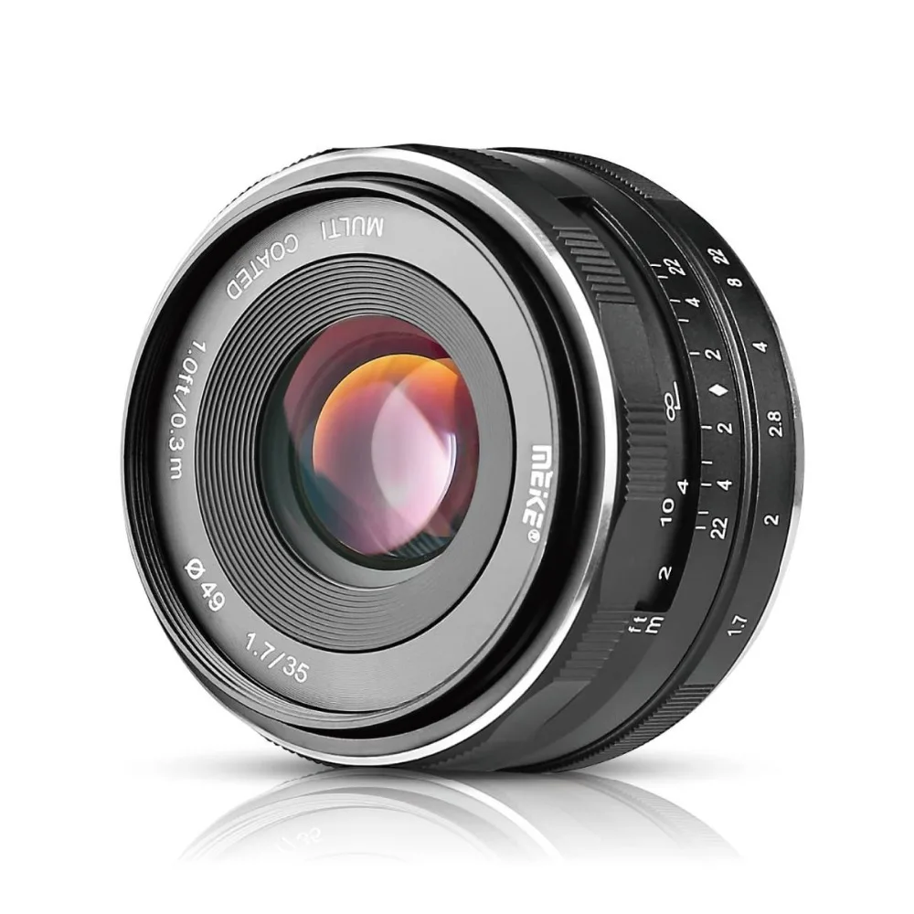 Meike 35 мм F1.7 ручной фокус Prime объектив для микро четырех третей MFT M4/3 Olympus и Panasonic цифровых беззеркальных камер