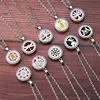 Collier magnétique en acier inoxydable, boîte parfumée arbre de vie, diffuseur d'huile essentielle aromathérapie, boîte de parfum, médaillon pendentif, bijoux ► Photo 2/6
