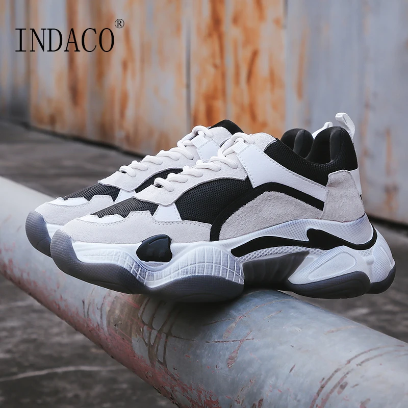 

Women Sneakers 2019 Leather Shoes Woman Fashion Sneakers Casual Shoes INDACO 35-42