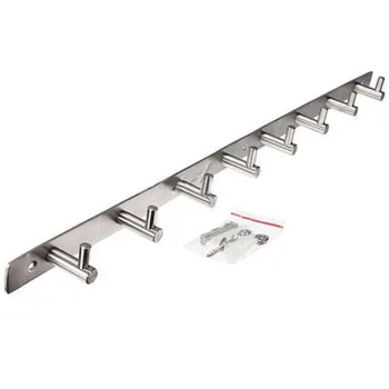 

8 Hooks Coat Robe Hat Clothes Wall Hanger Rack Holder Stainless Best Selling
