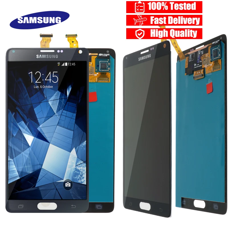 

5.7" AMOLED Original Display For SAMSUNG Galaxy Note 4 LCD Touch Screen for SAMSUNG Note 4 LCD Note4 N910 N910A N910F N9100 LCD