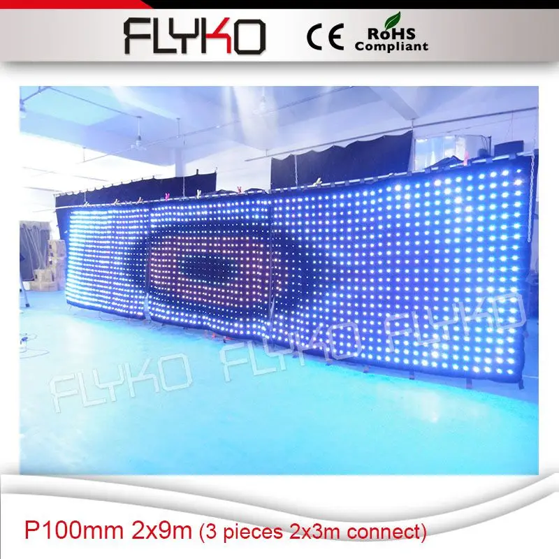 Домашнее украшение светодиодный экран P100mm led xxx животный ЖК Видео-экран 2 м высота * 9 м ширина