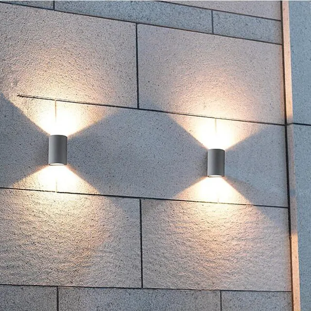 Cob LED 2 * 5 W 10 W exterior cubierta impermeable lámpara de pared de