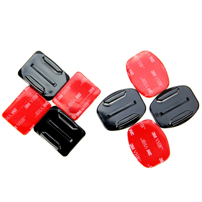4 PCS Flat Curved Mount Set Sticker 3M Adhesive for Gopro Hero 7 6 5 3+ 2 Xiaomi Yi Action Camera For Accessories GP10 | Электроника