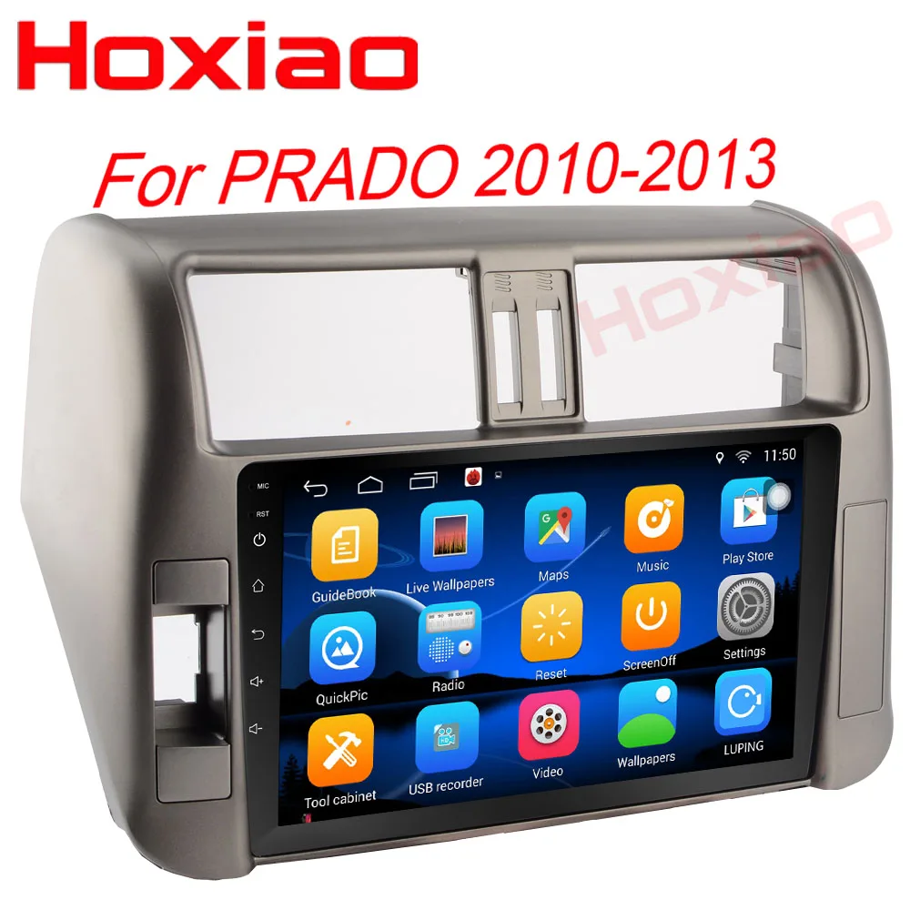 Android для Toyota PRADO 150 2010 2011 2012 2013 четырехъядерный 9 &quot1024*600 Bluetooth 2 Din автомобильный DVD