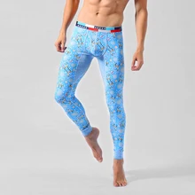 Мужские длинные кальсоны, нижнее белье из хлопка, леггинсы с модным принтом, Мужские штаны осень-зима, теплые пижамы, брюки, плавки