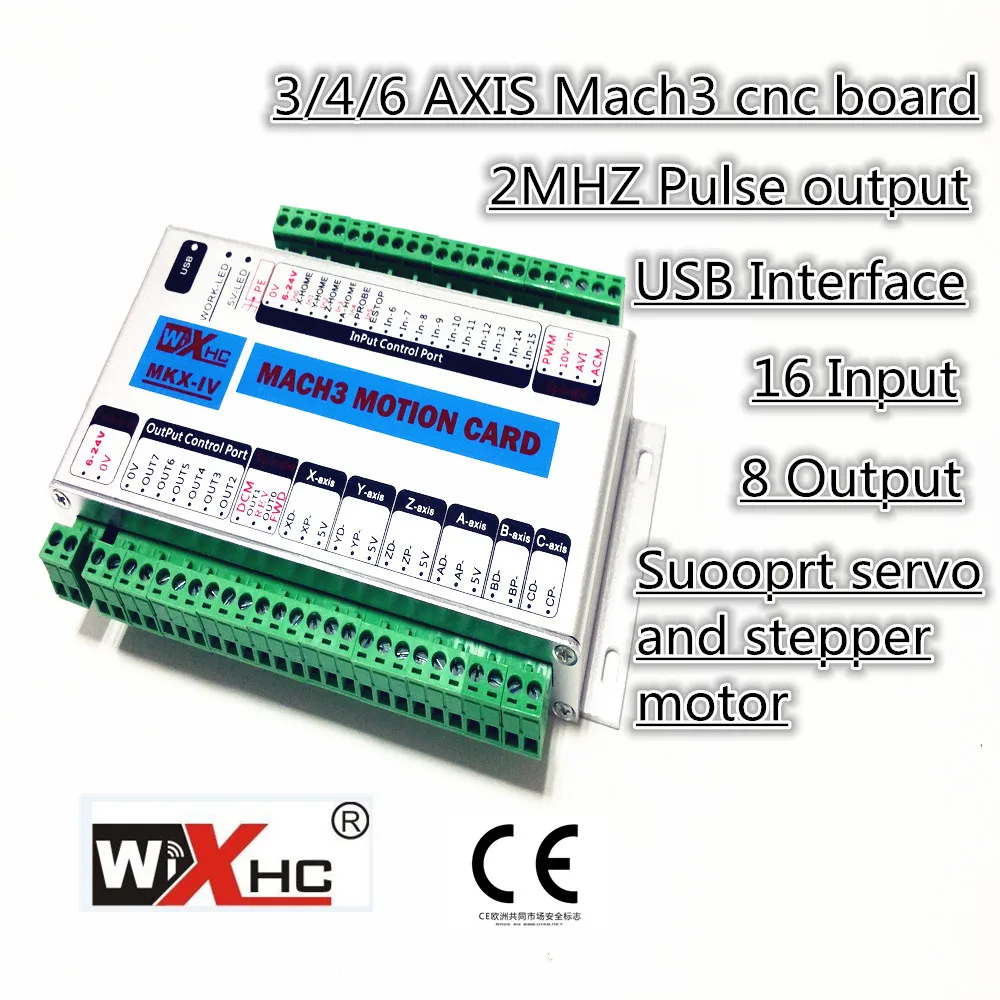 4 оси Mach3 cnc motion контрольной карты, 2 МГц, с импульсным выходом, 16 входных 8-ходовой переключатель CE, производство Китай