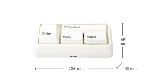 Мини степлер Дырокол клавиатура щетка Клип держатель набор клавиатура канцелярские принадлежности