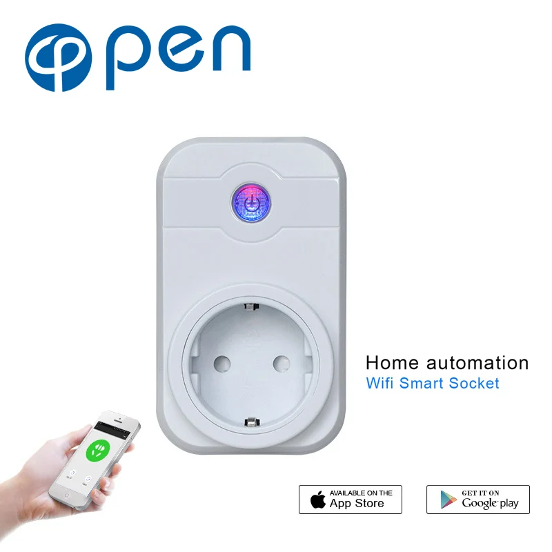 

EU 10A Wifi Smart Socket 220V Wireless Light Outlet Timer Remote Control Support Amazon Alexa and Google Home