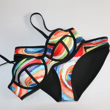 BIYISI женский пуш-ап из неопрена комплект бикини купальник бикини 3404