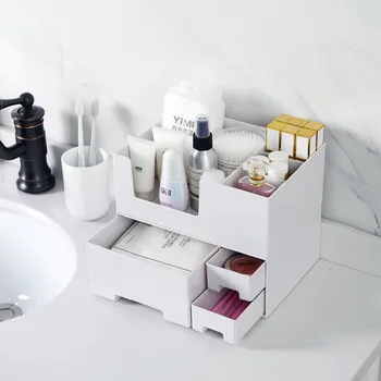 

OTHERHOUSE Makeup Organizer Makeup Storage Box Case Container Cosmetic Nail Casket Holder Desktop Sundry Storage Case