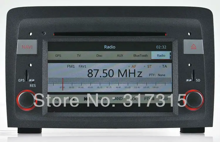 Top Head Unit Car DVD Player for Fiat Idea / Lancia Musa with GPS Navigation Radio Bluetooth TV USB SD AUX Audio Video Stereo SatNav 4