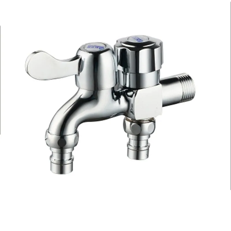 Copper Washing Machine Bathroom Faucet Bibcock Valve Wall Double Brass