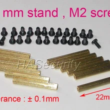 22 мм(12 шт.) Латунная Статуэтка/скоба/Дырокол с M2-4mm винтом(24 шт.) для камеры безопасности модуль печатной платы установка в сборе