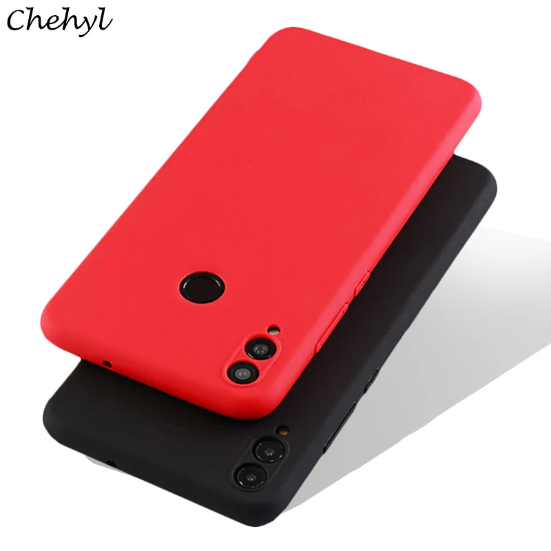 

Plain Phone Case for Huawei Honor Note Mate10 Pro 20X Nova3 3i Black Red Case Soft Silicone Cases Phone Mobile Cover Accessories