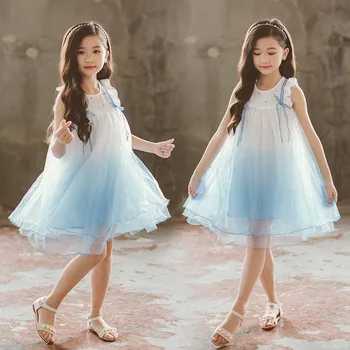 

Toddler Kids Baby Girls Dress Embroidery Tulle Party Pageant Princess Dresses Sukienki Dla Dziewczynek Summer FashionGirls Dress