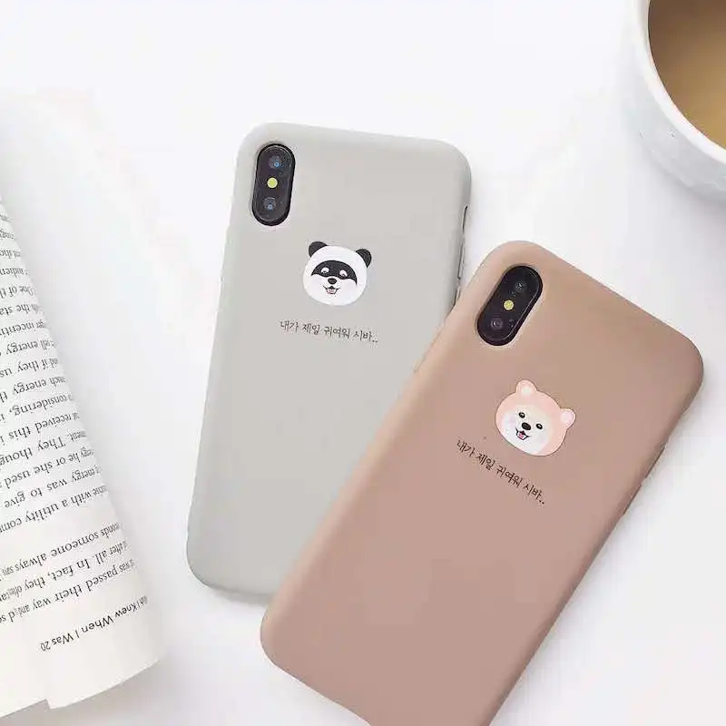 

Japanese style cute Shiba Inu mobile phone case for iphone XS Max XR X matt soft TPU case for iphone 6 7 8 Plus thick case coque