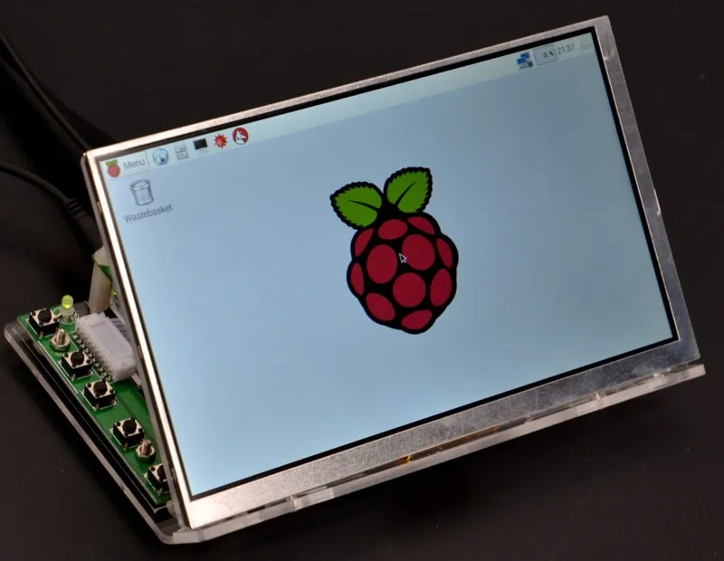 Raspberry Pi 7 дюймов ЖК-дисплей Дисплей модуль с прозрачный акриловый кронштейн 1024*600 цифровой ЖК-дисплей Экран для Raspberry Pi 3B