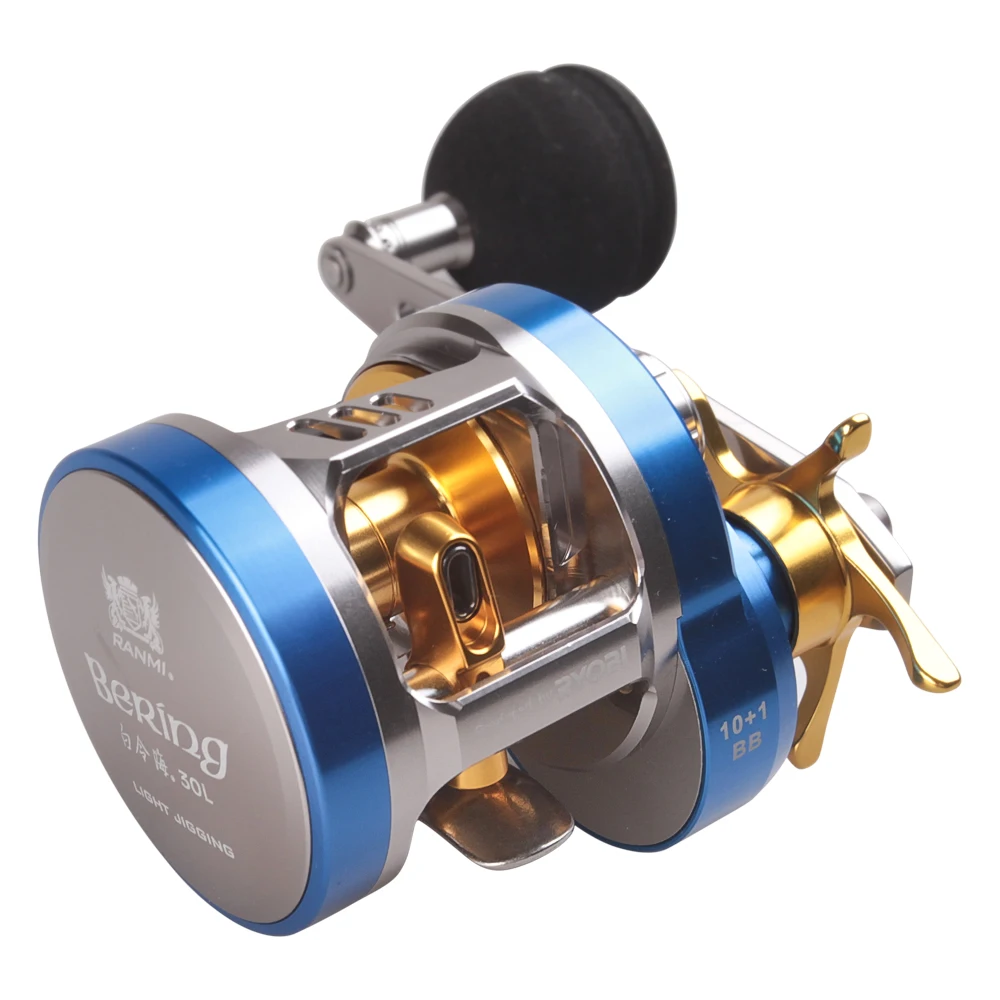 

TAF Slow Jigging Reel 10+1BB 6.8:1 Baitcasting Fishing Reel Aluminum Alloy Max Drag 12kg Drum Fishing Reel Wheel Pesca Peche