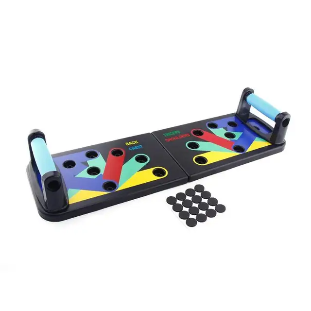 US $6.07 2019  Foldable Body Building Push Up Rack Board Fitness Comprehensive Exercise PushUp Stands Body 