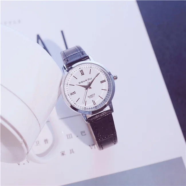

OL Stylish Exquisite Women Quartz Wristwatch Classical Ladies Dress Casual Watches Female Ultra Thin Watch Clock Black Brown