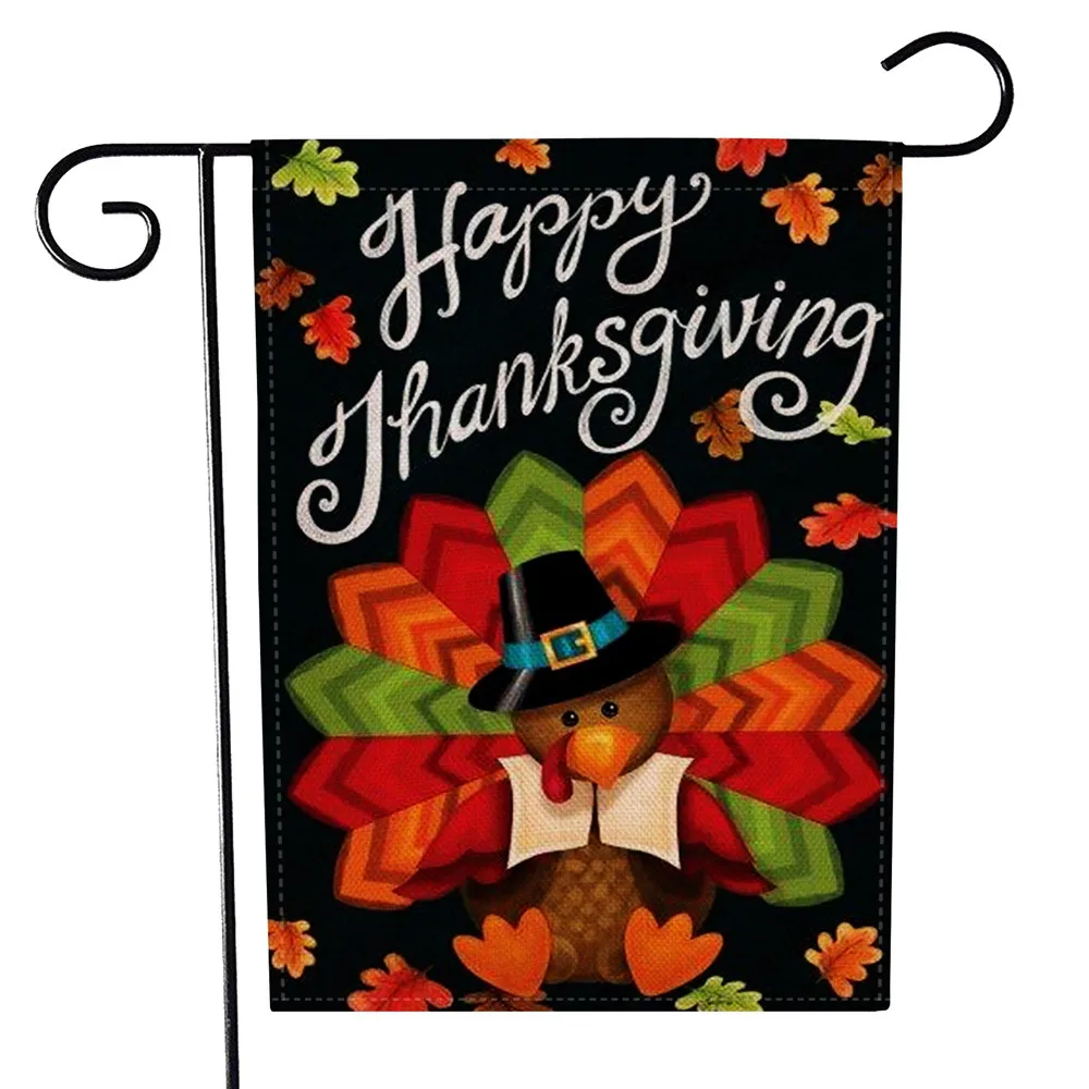 30*45cm Thanksgiving Pilgrim Happy Turkey Day Custom Decor ...