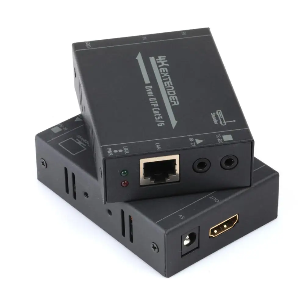 TreasLin 4 К HDMI удлинитель по UTP Cat6 Cat6e Cat7 сетевой кабель до 50 м * 2K @ 30 Гц передатчик