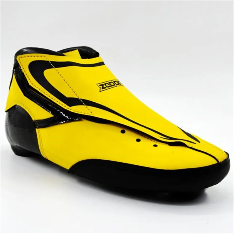 JEERKOOL 6 طبقة ألياف الكربون مضمنة سرعة الزلاجات الأصفر الأخضر 4*110 طفل الكبار الشارع سباق أحذية رياضية التدريب Patines SH11