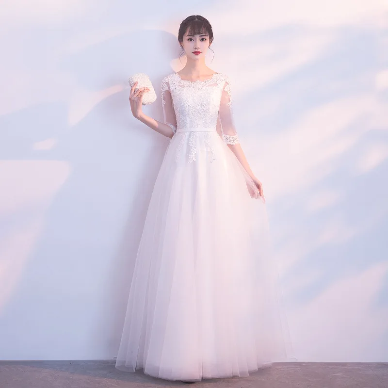 Mulheres de Renda Vestido de Noiva do Casamento da Noite Vestidos de Festa Vestido do Baile de Finalistas Out o Pescoço Branca Cheongsam Asiático Qipao Malha Vestido Tamanho Xs-xxl Oco