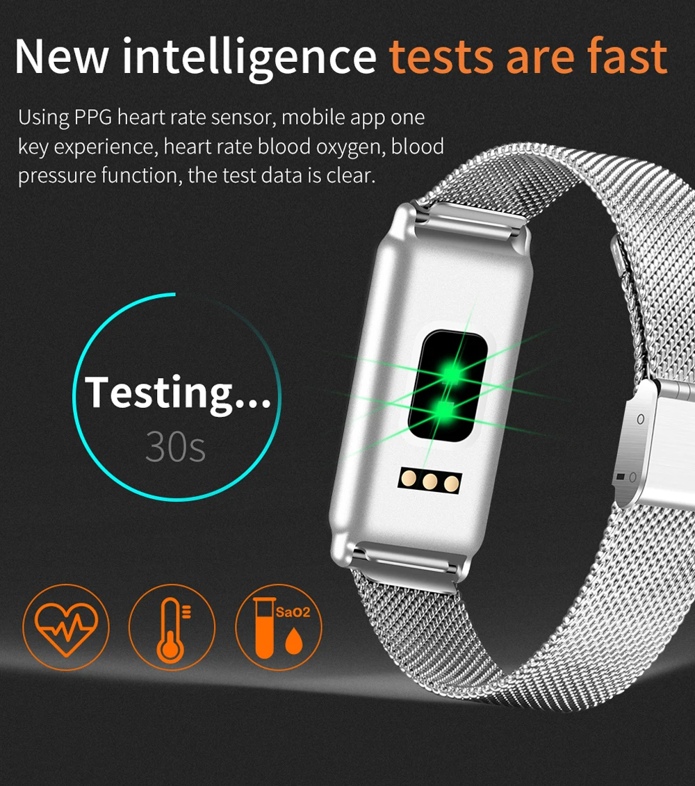 Eagood модные часы Smart Watch Для женщин Для мужчин крови Давление сердечного ритма мониторинг здоровья Смарт часы Bluetooth спортивные Трекер Смарт-часы в подарок