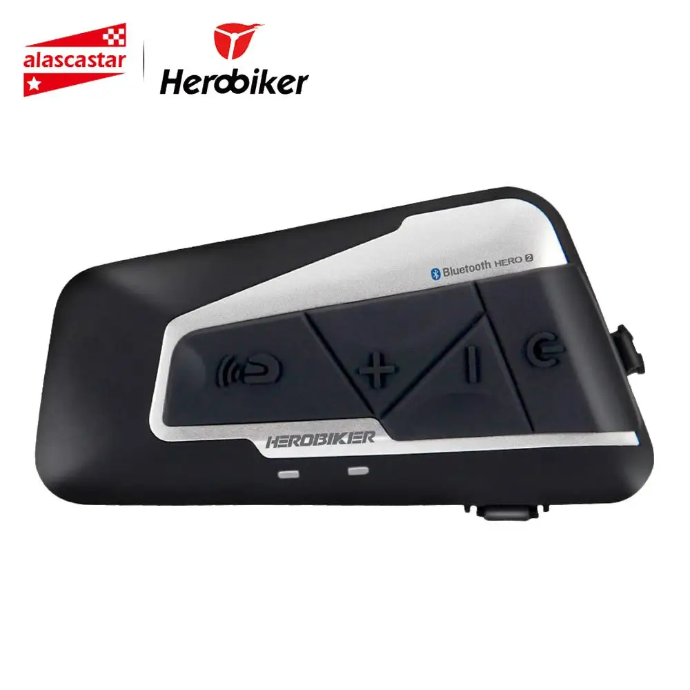 HEROBIKER Motorcycle Intercom Moto Helmet Waterproof Wireless Bluetooth Interphone Moto Headset With FM Radio For 2