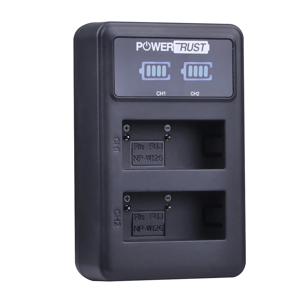

1 Pack NP-W126 NP W126 NPW126 LED Display Dual USB Charger for Fujifilm FinePix HS30EXR HS33EXR HS50EXR X-A1 X-E1 X-E2 X-M1
