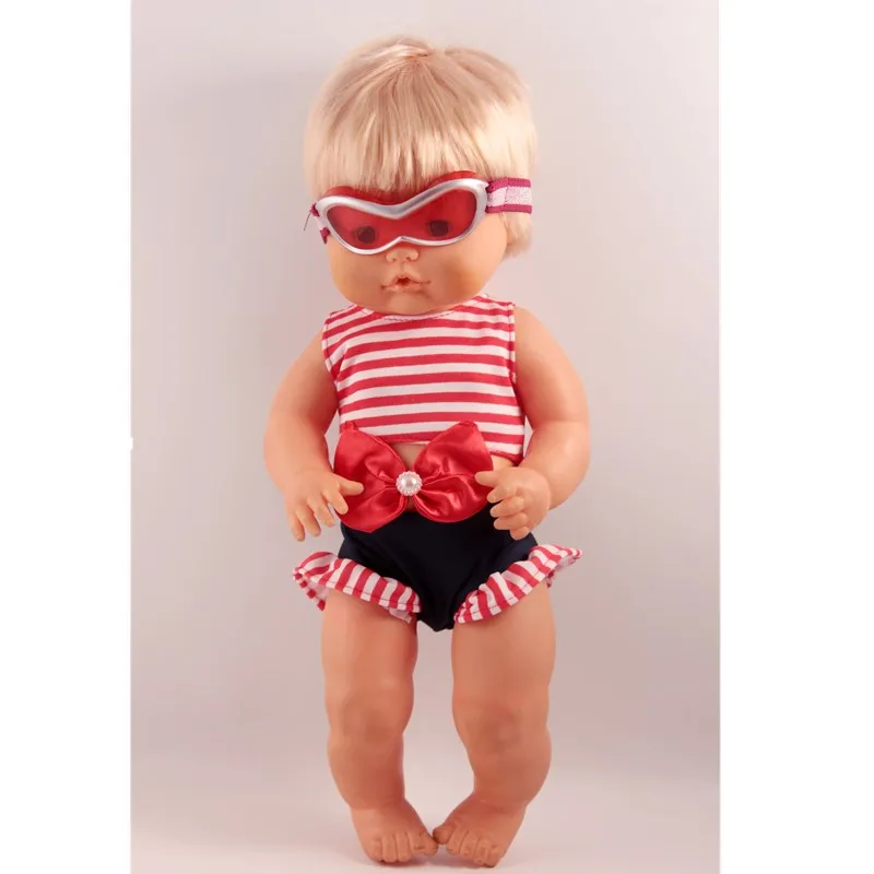 Купальный костюм для кукол 41 см Nenuco Doll y su Hermanita Золотой совместный купальник Googles