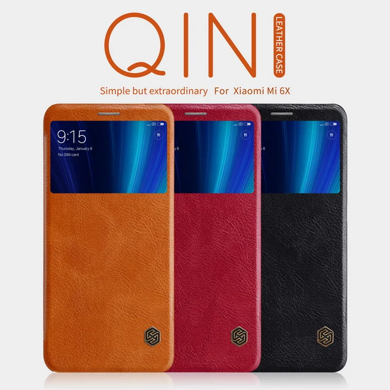 Для Xiaomi mi 6X чехол Xiaomi mi 6X mi 6 X кожаный чехол Nillkin бизнес из ПУ для задней крышки Сумки для мобильных телефонов чехлы Защитный ковер