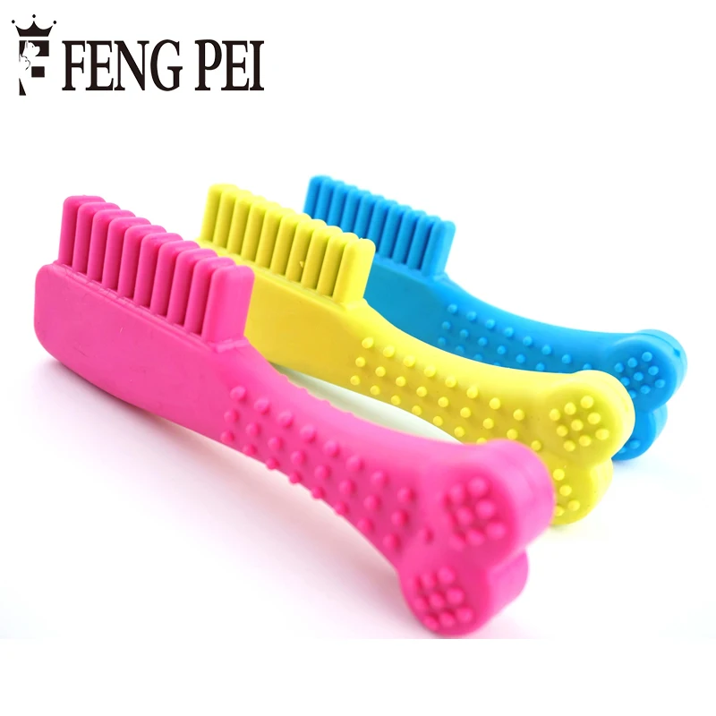 Dogs Toys Rubber Comb Shaped Chew Toy For Pets Dogs Puppy Grind Teeth