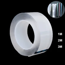 1/2/3m Strong Acrylic Tape Nano Magic Tape Super Fix Transparent Reusable Waterproof Double Sided Adhesive Tapes 2mm Thick цена 1/2/3m Strong Acrylic Tape Nano Magic Tape Super Fix Transparent Reusable Waterproof Double Sided Adhesive Tapes 2mm Thick цены онлайн