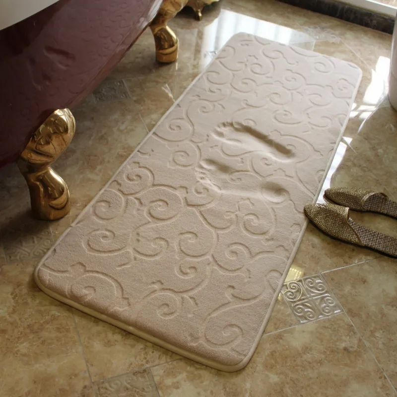 60*90 см бренд большой толстый коврик для ванной комнаты коврик для пола современный нескользящий коврик для ванной Механическая стирка домашний Декор Ковер - Цвет: wanquhuatuose