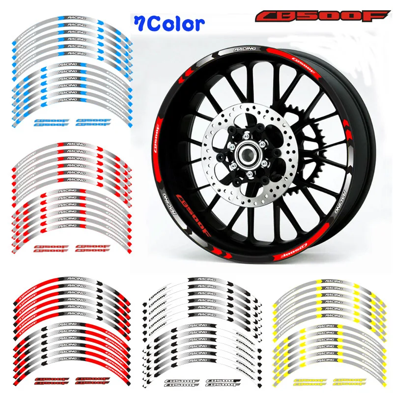 

High quality Motorcycle 17inch Rim Wheel Decal Accessory Reflective waterproof Sticker for Honda CB500F CB500X