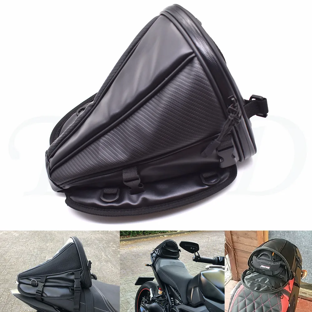 

New carbon fiber color motorcycle tail bag seat backpack handbag For Triumph DAYTONA 675R SPEED TRIPLE 1050 SPEED TRIPLE R
