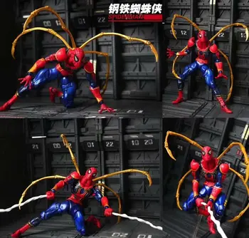 

Amazing Yamaguchi Revoltech Iron Spider Man PVC Action Figure Collectible Doll Toys Doll