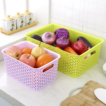

Creative Hollow Plastic Toys Sundries Storage Basket Organizer Home Kitchen Bathroom Offices Sundries Covered Storage Basket