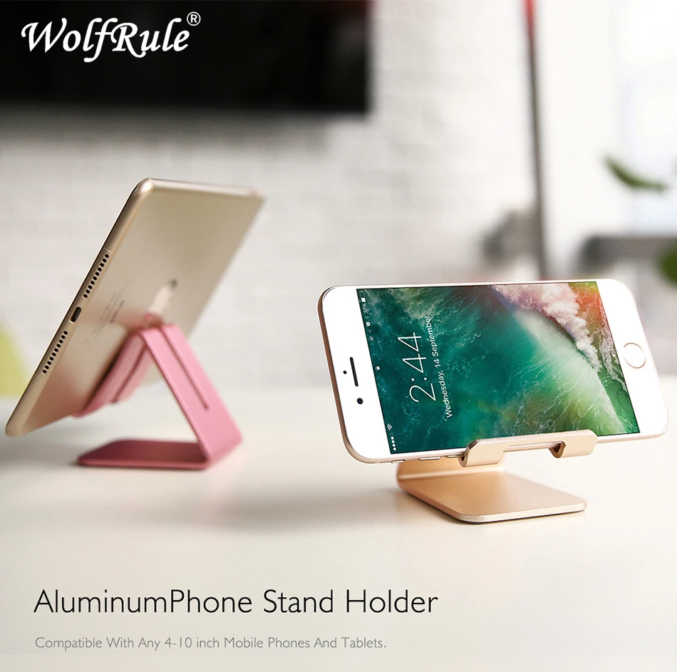 WolfRule Universal Aluminum Metal Mobile Phone Holder For Xiaomi Redmi 7A 6A 6 8A 8 Note 7 8 Pro Support Phone Stand Desk Holder WolfRule Universal Aluminum Metal Mobile Phone Holder For Xiaomi Redmi 7A 6A 6 8A 8 Note 7 8 Pro Support Phone Stand Desk Holder