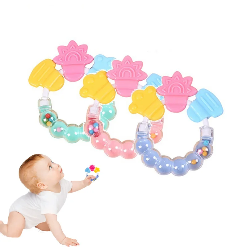 Toddler Baby Teethers Baby Rattle Teether AAA Silicone Teethers Bite