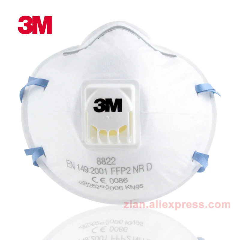 3 м 8822 респиратор с клапаном холодного потока антистатический фильтр FFP2 Пылезащитная маска Промышленная Безопасность пыль дым Респиратор маска
