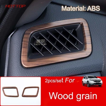 

HOTTOP Wood Grain Upper Air Vent Outlet Cover For HONDA CR-V CRV 2017 2018 5th Gen AT(LHD&RHD) car styling