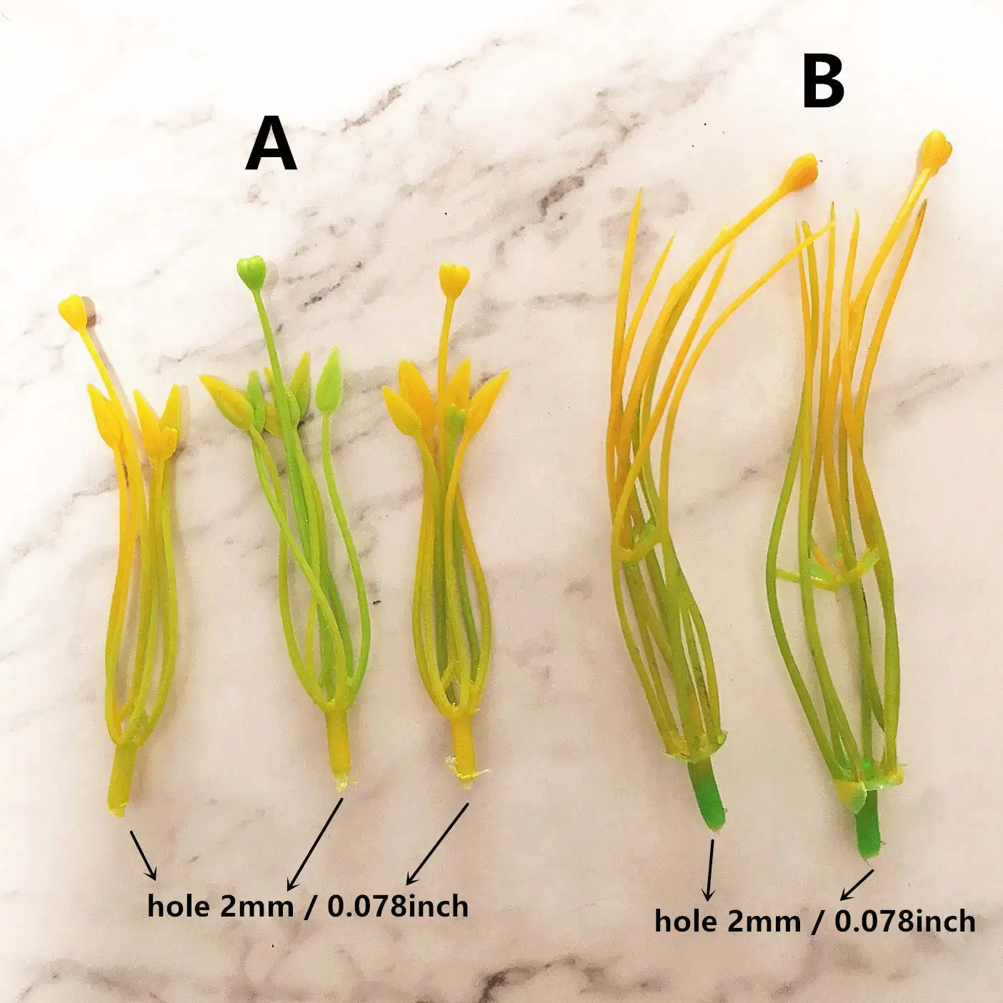 

20pcs Length 9/13cm Yellow Green Nylon Flower Materials Stocking Flower Material High Quality Lily Stamen Style